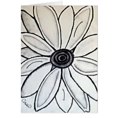 B&W Flower Greeting Cards by lifeisjust