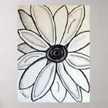 B&W Flower Print