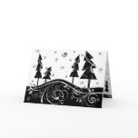 b&w forest cards