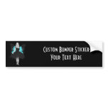 B&W Goth Ballerina & Blue Butterfly Wings Bumper Stickers