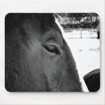 B&W Horse Mousepad