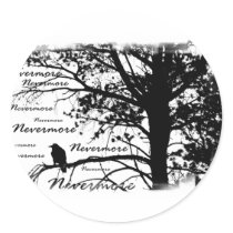 B&W Nevermore Raven Silhouette