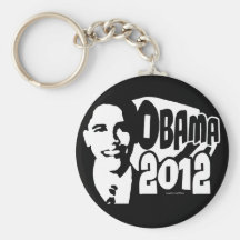 B&W Re-Elect Obama 2012 Gear Keychains