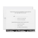B&W scroll elegant rsvp wedding response card invitations