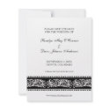 B&W scroll elegant wedding save the date flat card invitations