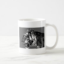 B&W Siberian Tiger Coffee Mug
