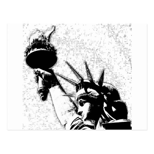 B&W Statue of Liberty Post Cards