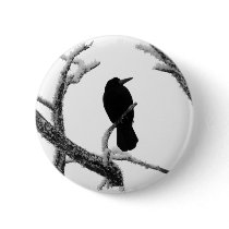 B&W Winter Raven Edgar Allan Poe