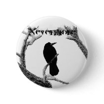 B&W Winter Raven Edgar Allan Poe Nevermore