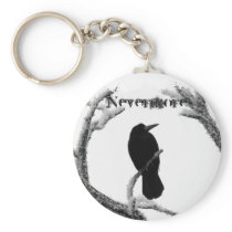 B&W Winter Raven Edgar Allan Poe Nevermore