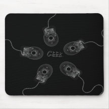 B&W X-Ray Computer Mice - Geek Mouse Pads