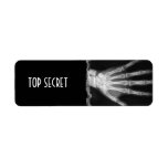 B&W X-ray Skeleton Hand TOP SECRET Labels