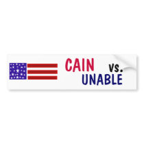 BA- Cain Vs. Unable Bumper Sticker