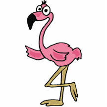 BA- Cartoon Flamingo Photo Sculpture