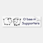BA - Sheep Obama supporters sticker Bumper Sticker