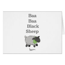 Baa Baa Black Sheep Card