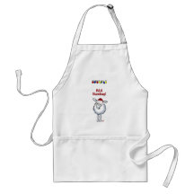 "Baa Humbug" sheep on apron.
