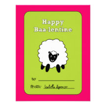 Baa-lentine Kids Valentine Card Custom Announcements