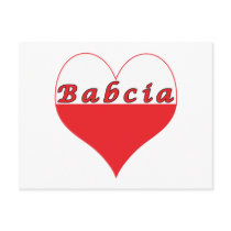 Babcia Polish Heart Postcards