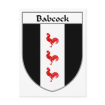 Babcock Coat of Arms/Family Crest Postcards