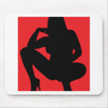 Babe in black 2 mouse mat
