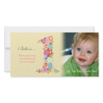 Babies 1st Birthday Thank You Photo Card