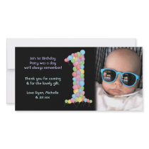 Babies 1st Birthday Thank You Photo Card