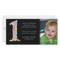 Babies 1st Birthday Thank You Photo Card