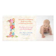 Babies Baby 1st Birthday Thank You Photo Card