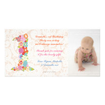 Babies Baby 1st Birthday Thank You Photo Card