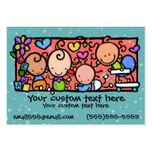 Babies Toddlers Daycare Nursery TEAL Business Cards