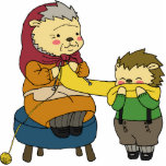Babushka and Sasha desk sculpture Cut Outs