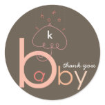 Baby "a" in B | Pink Baby Girl Shower Sticker