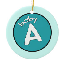"Baby A" Personalized Ornament for Multiples ornaments