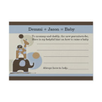 Baby Advise Party Game Custom Invitation
