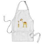 Baby and Adult Giraffe. Apron