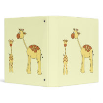 Baby and Adult Giraffe. Vinyl Binders
