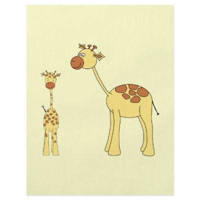 Baby and Adult Giraffe. Flyer Design by Animal_Art_By_Ali