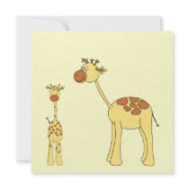 Baby and Adult Giraffe. Announcement