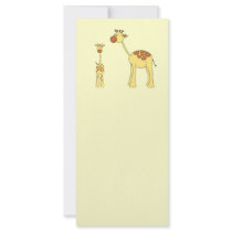 Baby and Adult Giraffe. Rack Cards