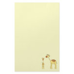 Baby and Adult Giraffe. Personalized Stationery