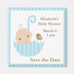 Baby and Bird in Umbrella Fridge Magnet