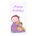 Baby and Cat Happy Birthday Photo Card