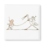 Baby and Stork Magnet
