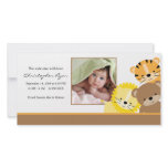 Baby Animals Baby Photo Birth Annoucement Personalized Photo Card