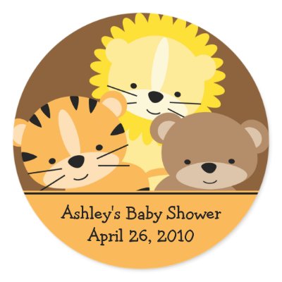 Baby Animals Baby Shower Sticker by celebrateitinvites