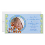 Baby Animals PHOTO  Boy Birth Announcement Photo Greeting Card