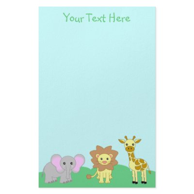 Baby Animals Stationery by JKLDesigns