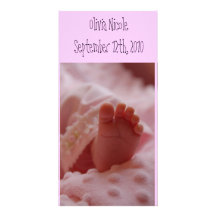 Baby announcement. baby shower personalized photo card