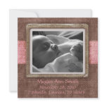 Baby Announcement Chocolate Pink